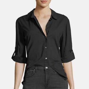 NEW James Perse ribbed panel button-down top